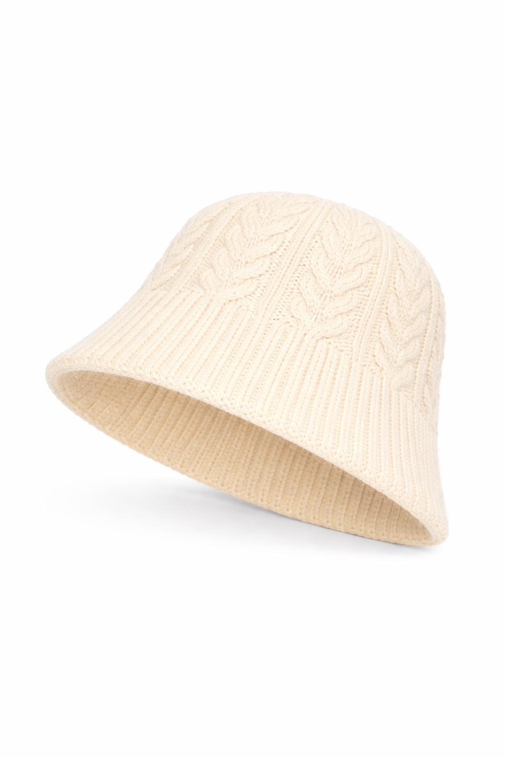 CLOCHE IN MAGLIA, 100%PC, MADE IN PRC      - IVORY
